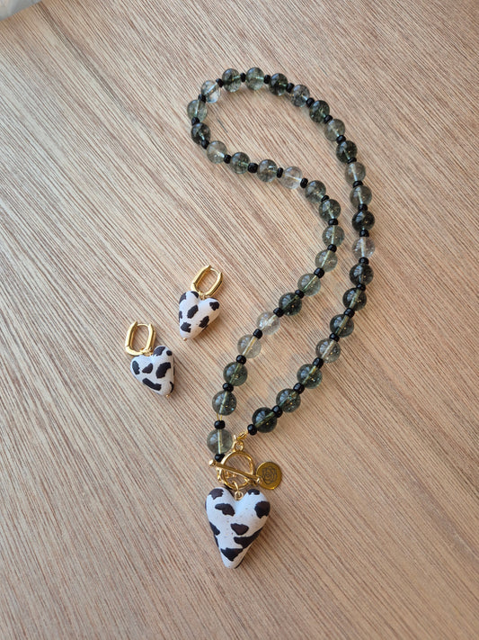 Set Pinta Cow  - Cuarzo musgo