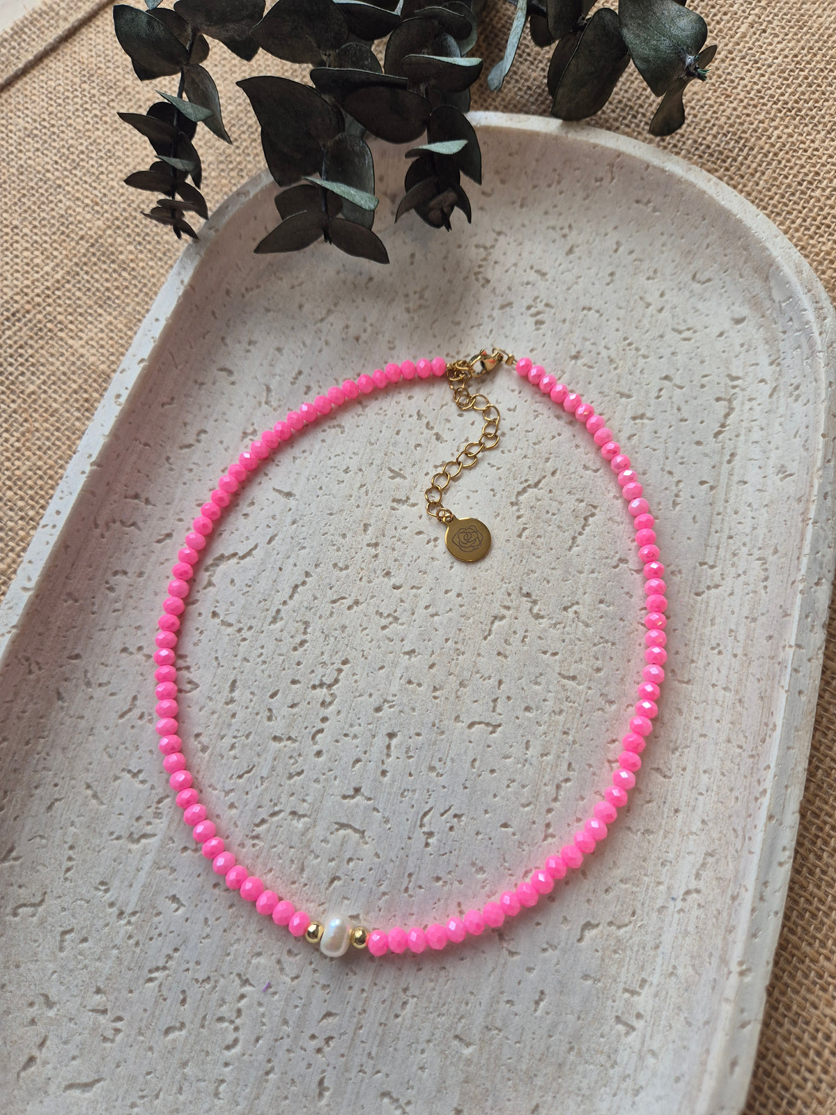 Choker neon pink